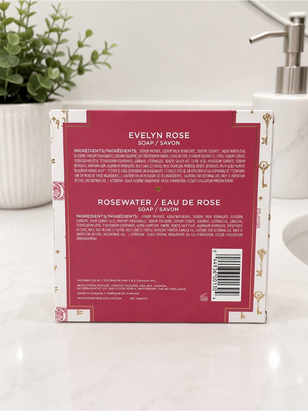 Crabtree & Evelyn Deluxe Soap Set - Evelyn Rose and Rosewater - Picture 2 of 3